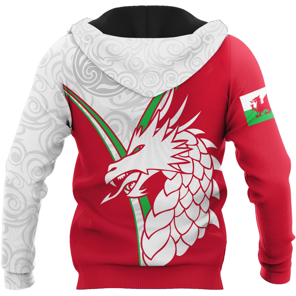 Premium Custom 3D Printed Wales Dragon Hoodie - Wonder Print Shop
