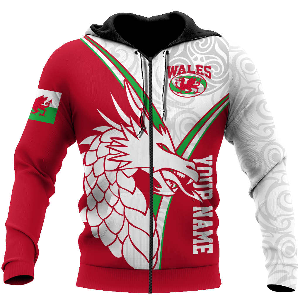 Premium Custom 3D Printed Wales Dragon Hoodie - Wonder Print Shop
