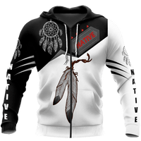 Premium Native American Feather All Over Printed Hoodie - Wonder Print Shop