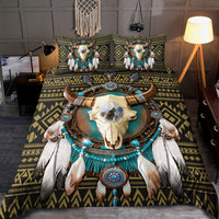 Bull Skull And Dreamcatcher Native American All Over Printed Bedding Set - Wonder Print Shop