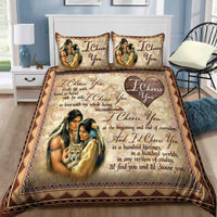 Native American Couple Native America All Over Printed Bedding Set - Wonder Print Shop