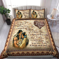 Native American Couple Native America All Over Printed Bedding Set - Wonder Print Shop