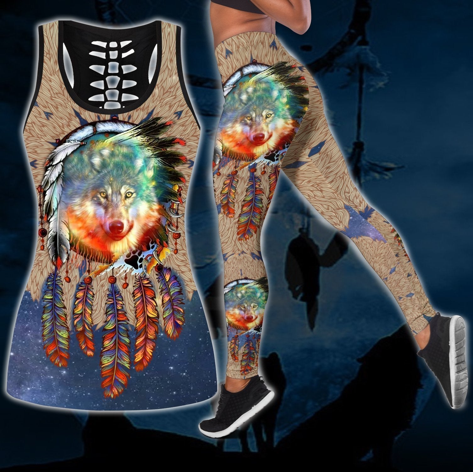 all-over-printed-native-american-wolf-yoga-outfit-for-women