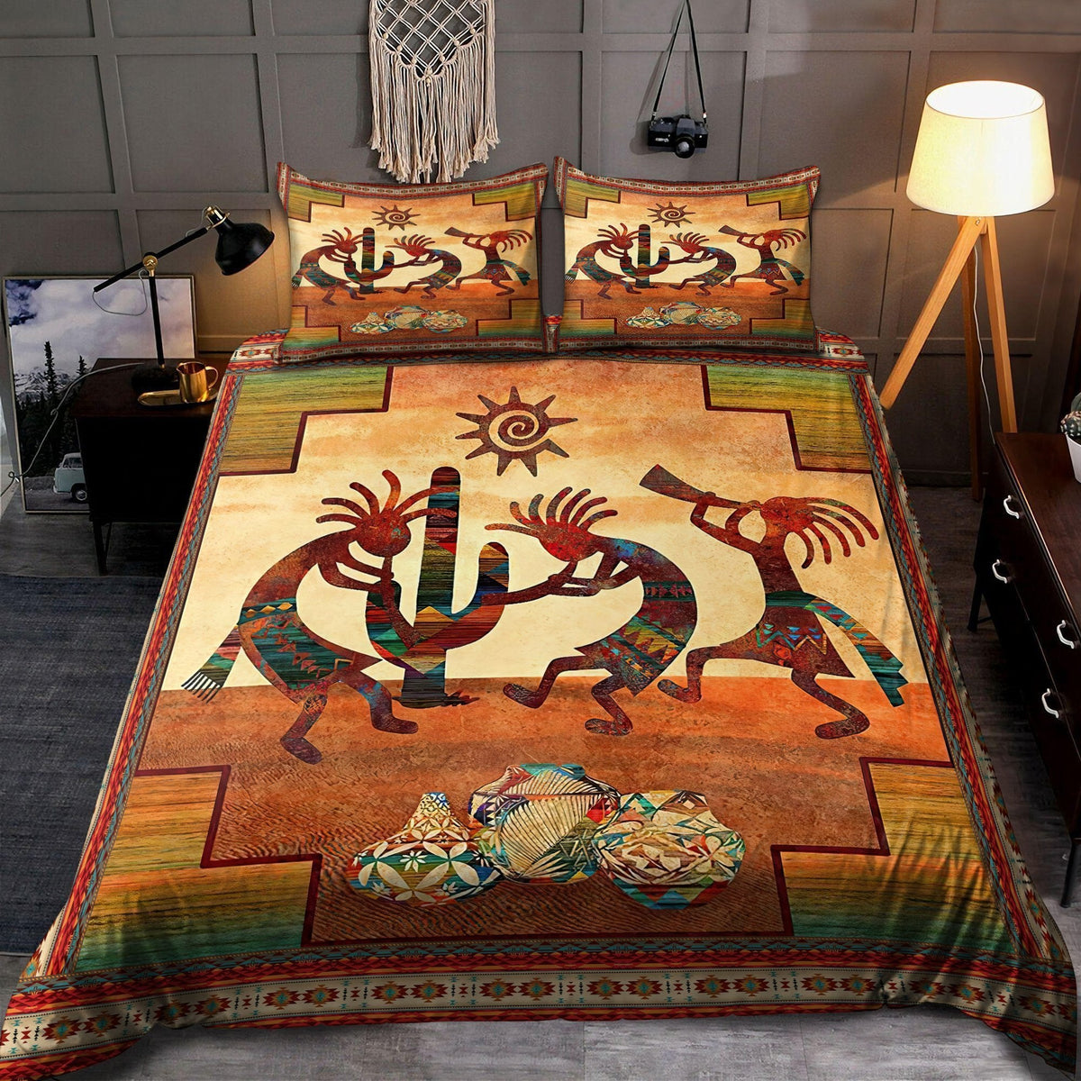 Native American Kokopelli Native America All Over Printed Bedding Set - Wonder Print Shop