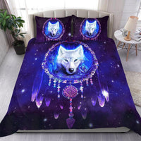 Native American White Wolf Dream Catcher Native America All Over Printed Bedding Set - Wonder Print Shop