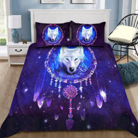 Native American White Wolf Dream Catcher Native America All Over Printed Bedding Set - Wonder Print Shop