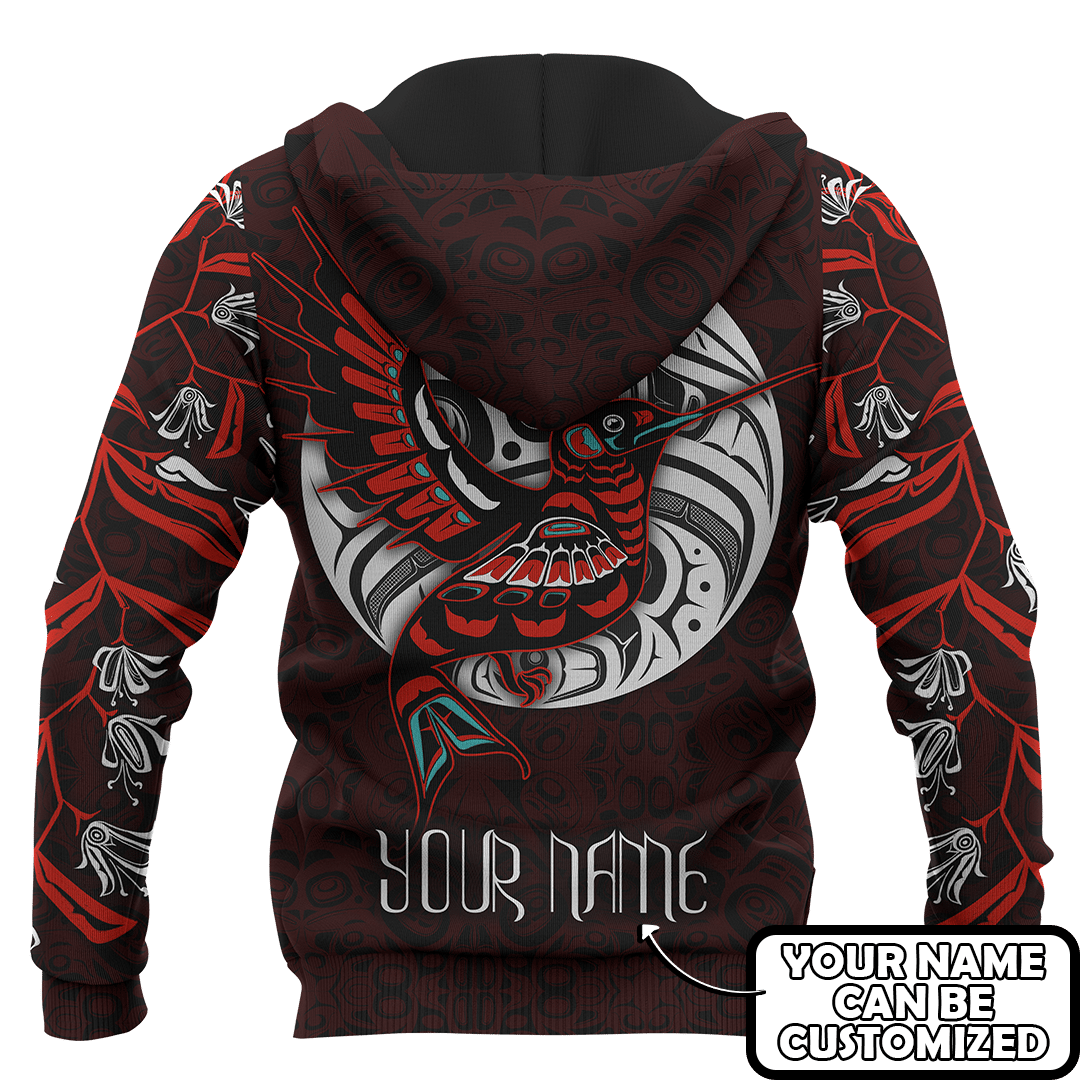 Haida Art Hummingbird Native American Pacific Northwest Style Customized All Over Printed Hoodie - Wonder Print Shop