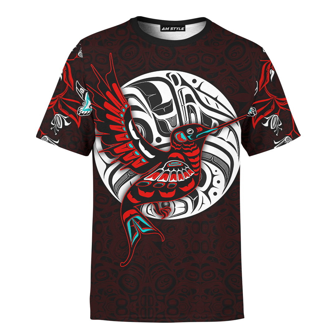 Haida Art Hummingbird Native American Pacific Northwest Style Customized All Over Printed T Shirt - Wonder Print Shop