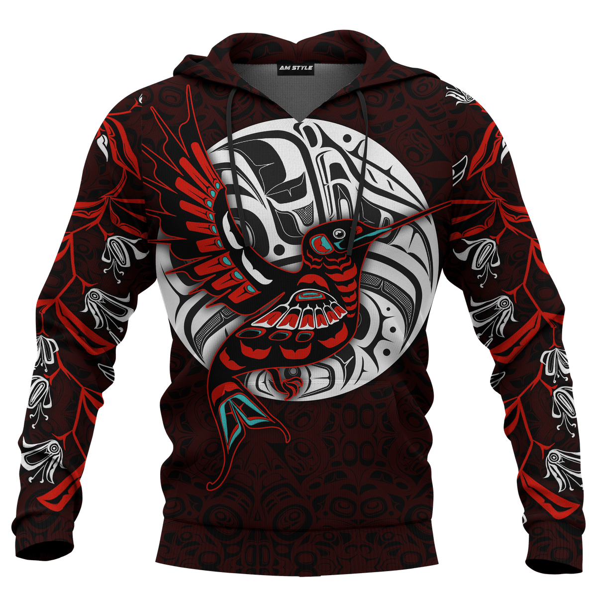 Haida Art Hummingbird Native American Pacific Northwest Style Customized All Over Printed Hoodie - Wonder Print Shop