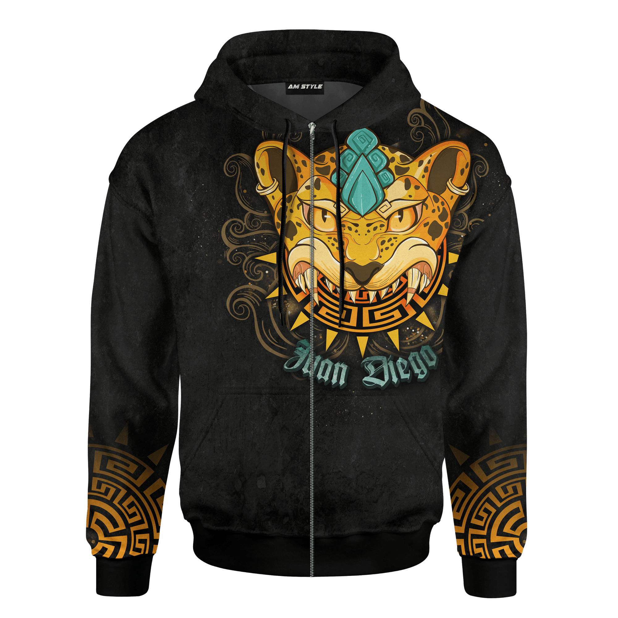 aztec-mexico-jaguar-warrior-aztec-mexican-mural-art-customized-3d-all-over-printed-hoodie