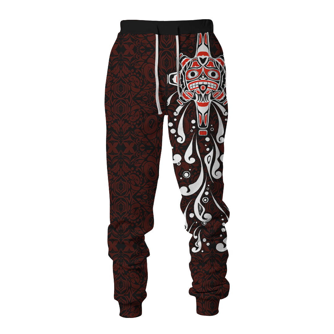 japanese-samurai-mask-native-american-pacific-northwest-style-customized-all-over-printed-sweatpants