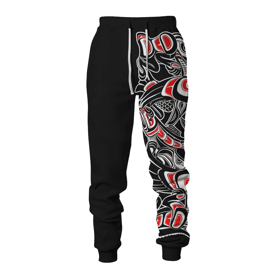 animals-native-american-pacific-northwest-style-customized-all-over-printed-sweatpants