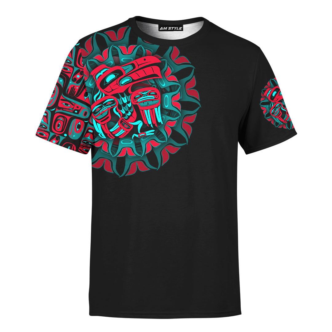 Raven Man Native American Pacific Northwest Style Customized All Over Printed T Shirt - Wonder Print Shop