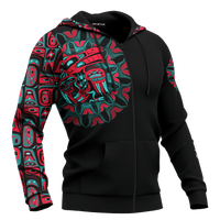 Raven Man Native American Pacific Northwest Style Customized All Over Printed Hoodie - Wonder Print Shop