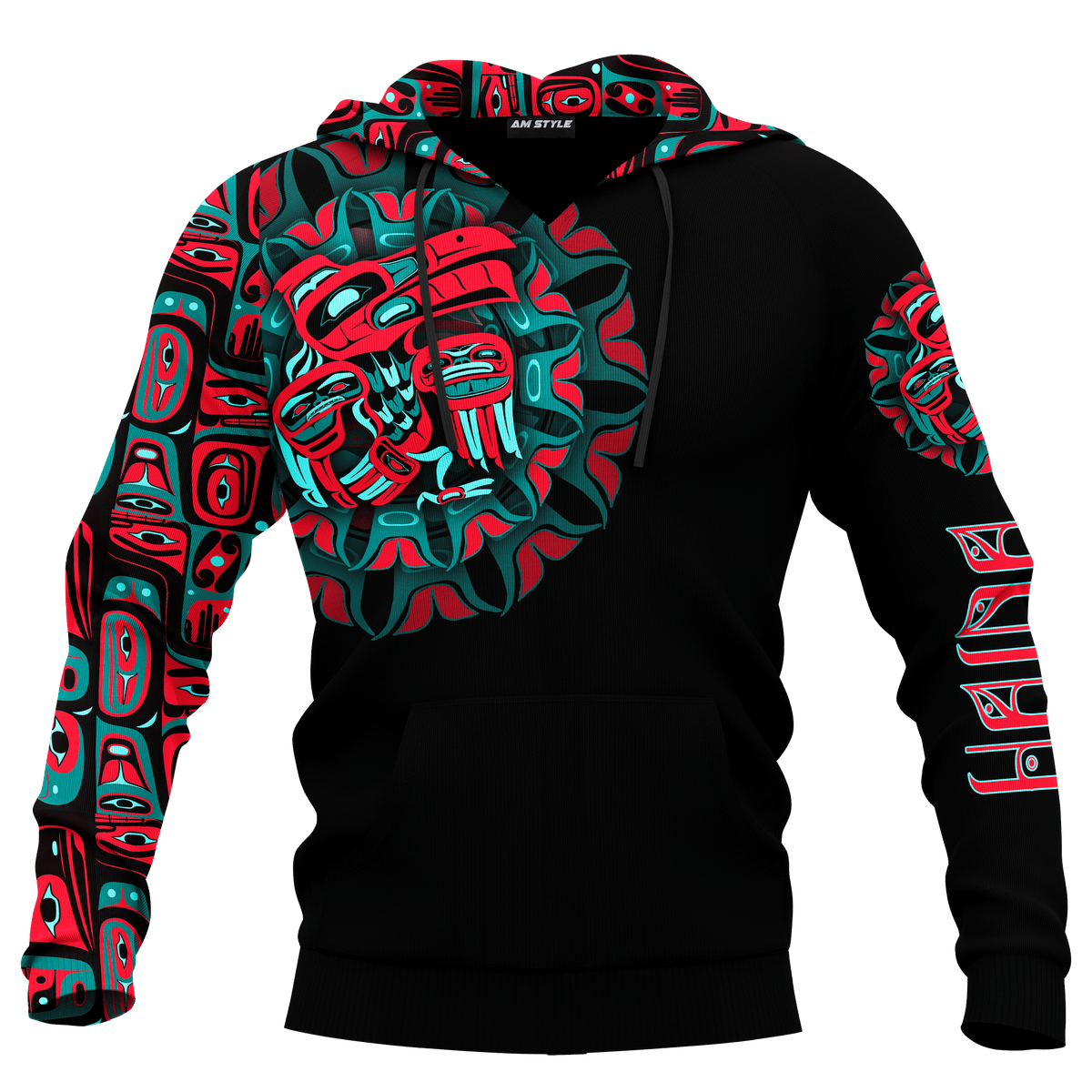 Raven Man Native American Pacific Northwest Style Customized All Over Printed Hoodie - Wonder Print Shop