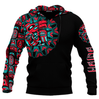 Raven Man Native American Pacific Northwest Style Customized All Over Printed Hoodie - Wonder Print Shop