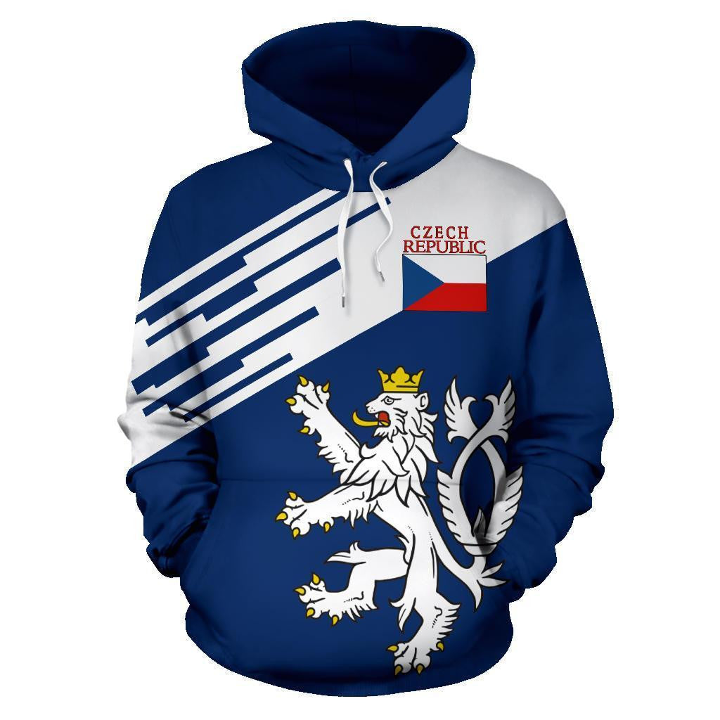 czech-republic-lion-flag-line-style-blue-hoodie