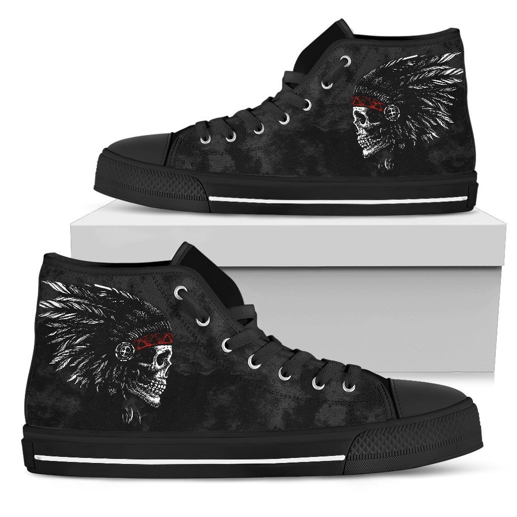 ancient-skull-pattern-native-american-all-over-printed-high-top-shoes