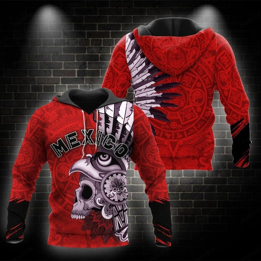 mexico-aztec-warrior-3d-all-over-printed-hoodie