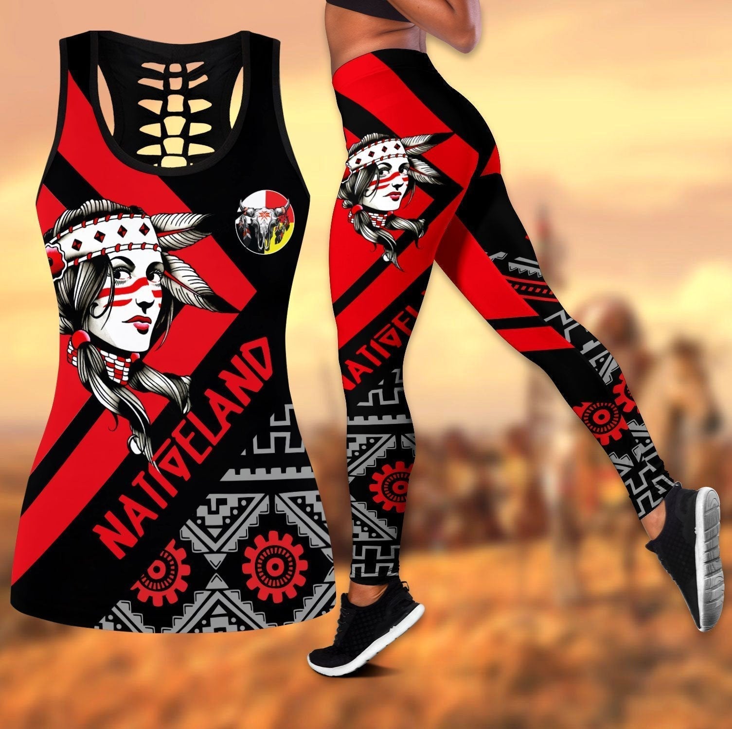 native-girl-native-american-all-over-printed-leggings-and-hollow-tank