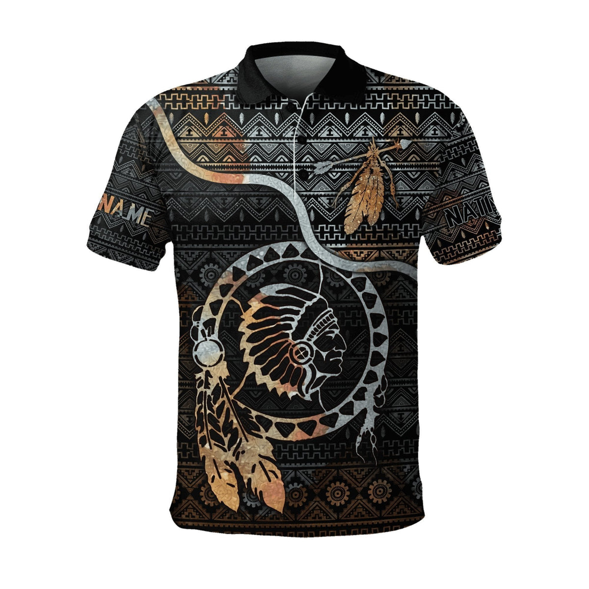 Dream CatcherChief Native American Customize All Over Printed Polo Shirt - Wonder Print Shop
