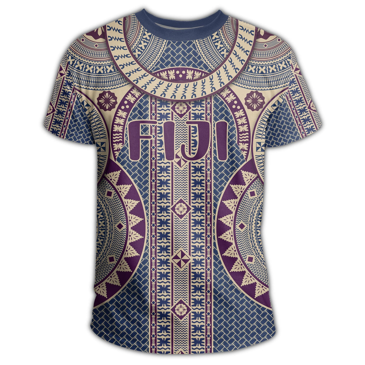 African T Shirt Fiji Circle Tapa Fala Masi T Shirt LT10 - Wonder Print Shop