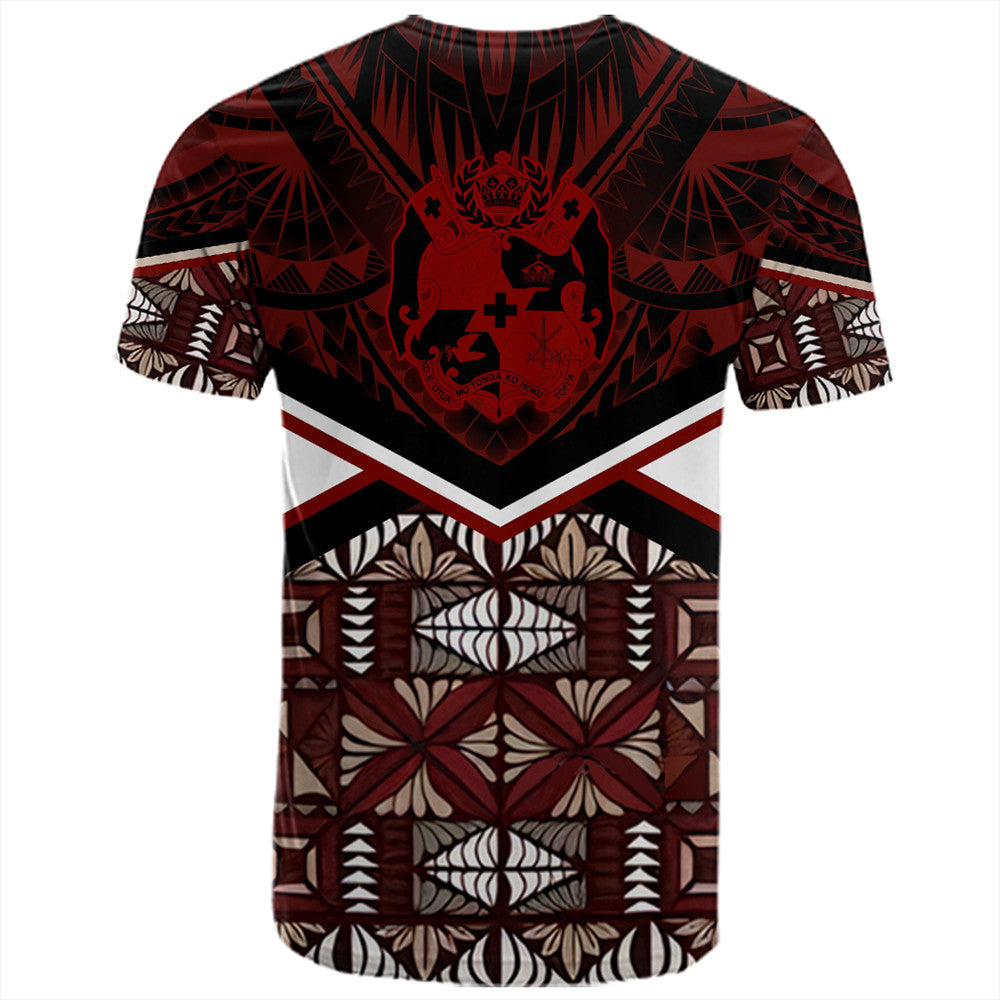 Tonga T Shirt Tonga Ngatu Kupesi Coat Of Arms T Shirt LT10 - Wonder Print Shop
