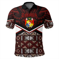 Tonga Polo Shirt Tonga Ngatu Kupesi Polo Shirt Coat Of Arms LT10 - Wonder Print Shop