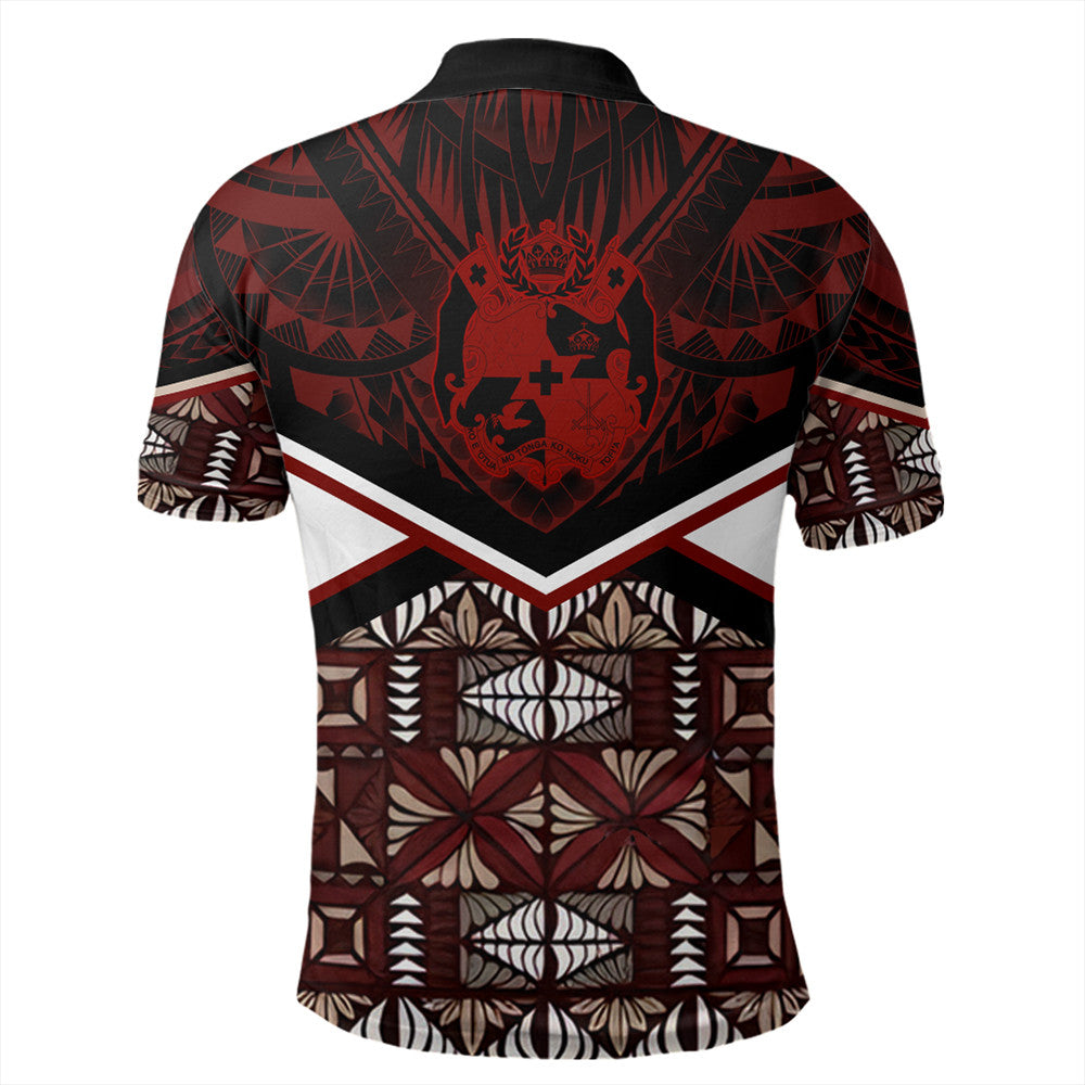 Tonga Polo Shirt Tonga Ngatu Kupesi Polo Shirt Coat Of Arms LT10 - Wonder Print Shop