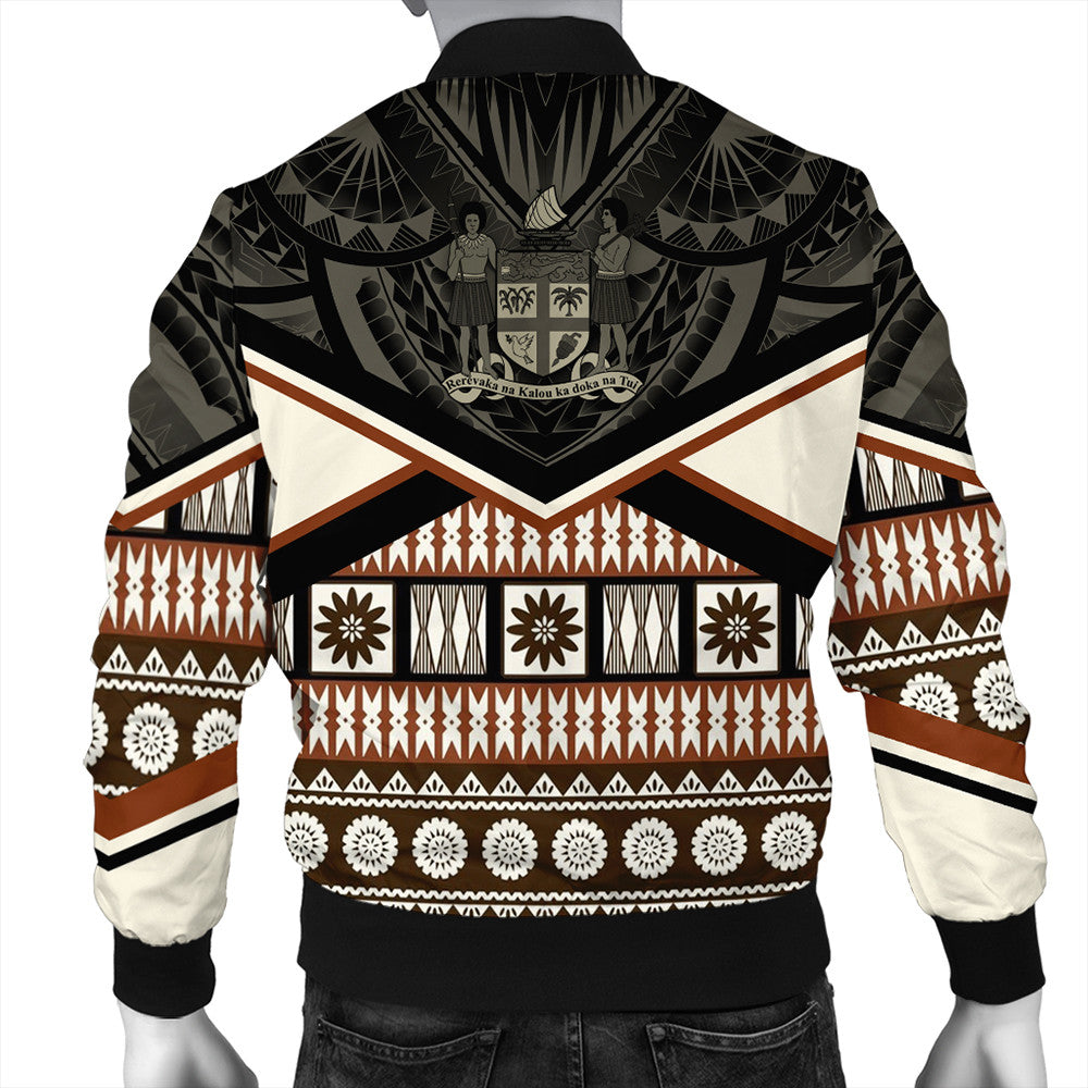 Wonder Print Shop Fiji Jacket - Fiji Masi Coat Of Arms Bomber Jacket LT10 - Wonder Print Shop