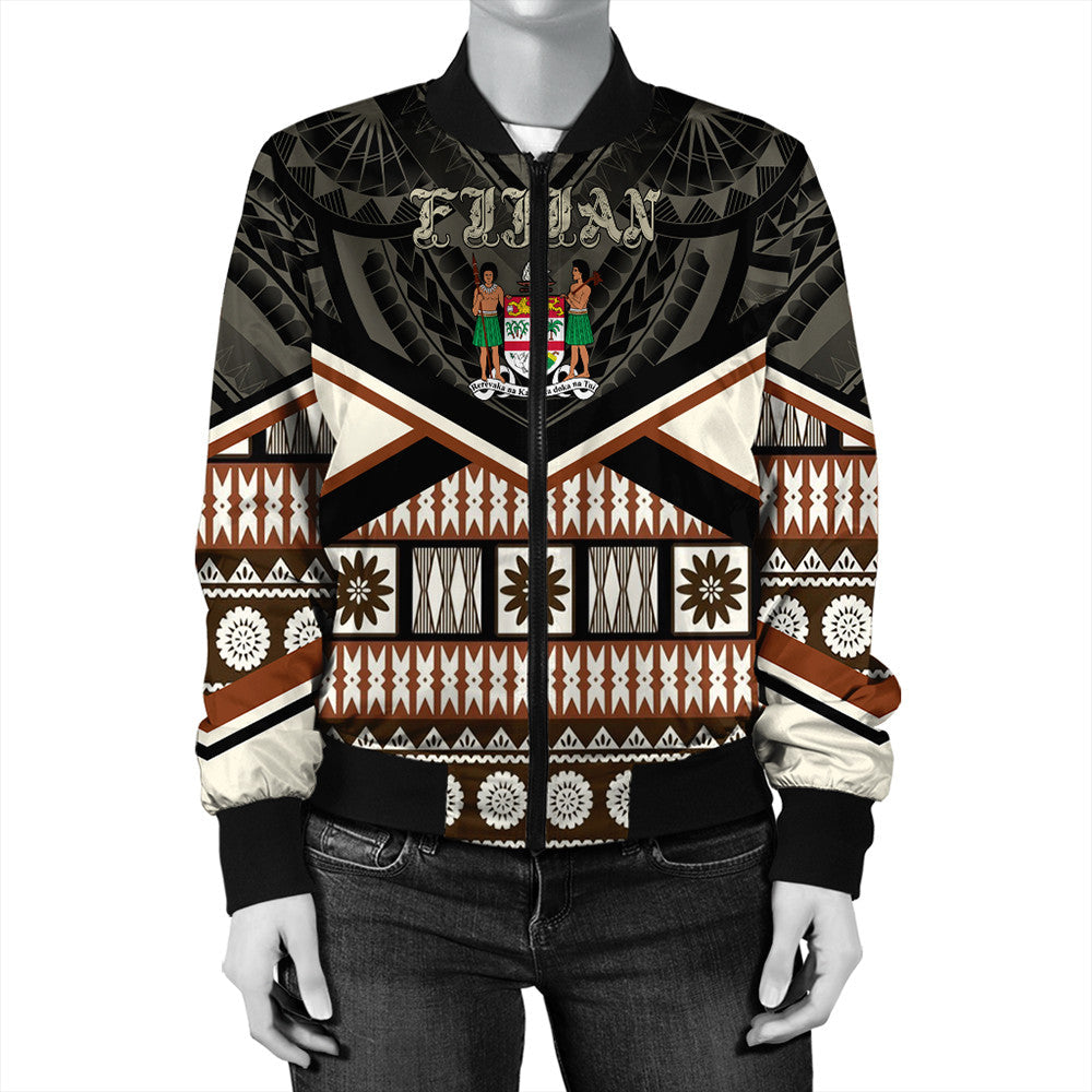Wonder Print Shop Fiji Jacket - Fiji Masi Coat Of Arms Bomber Jacket LT10 - Wonder Print Shop