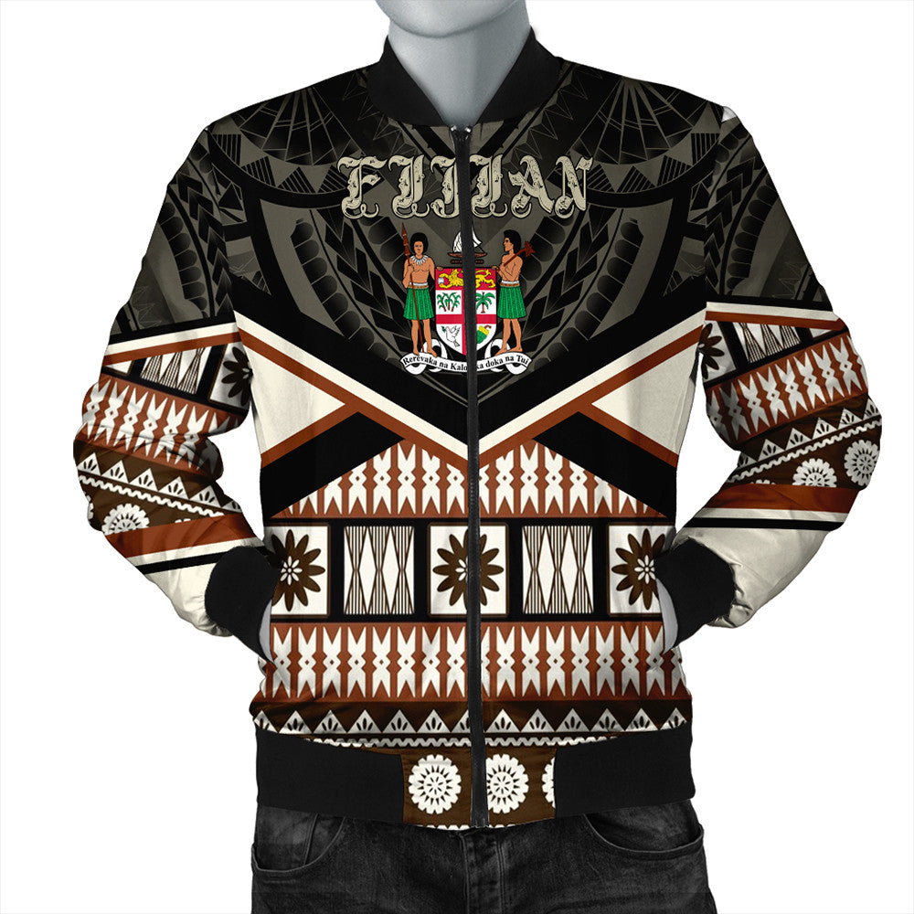 Wonder Print Shop Fiji Jacket - Fiji Masi Coat Of Arms Bomber Jacket LT10 - Wonder Print Shop