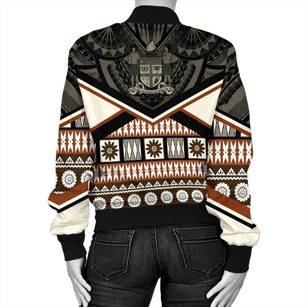 Wonder Print Shop Fiji Jacket - Fiji Masi Coat Of Arms Bomber Jacket LT10 - Wonder Print Shop