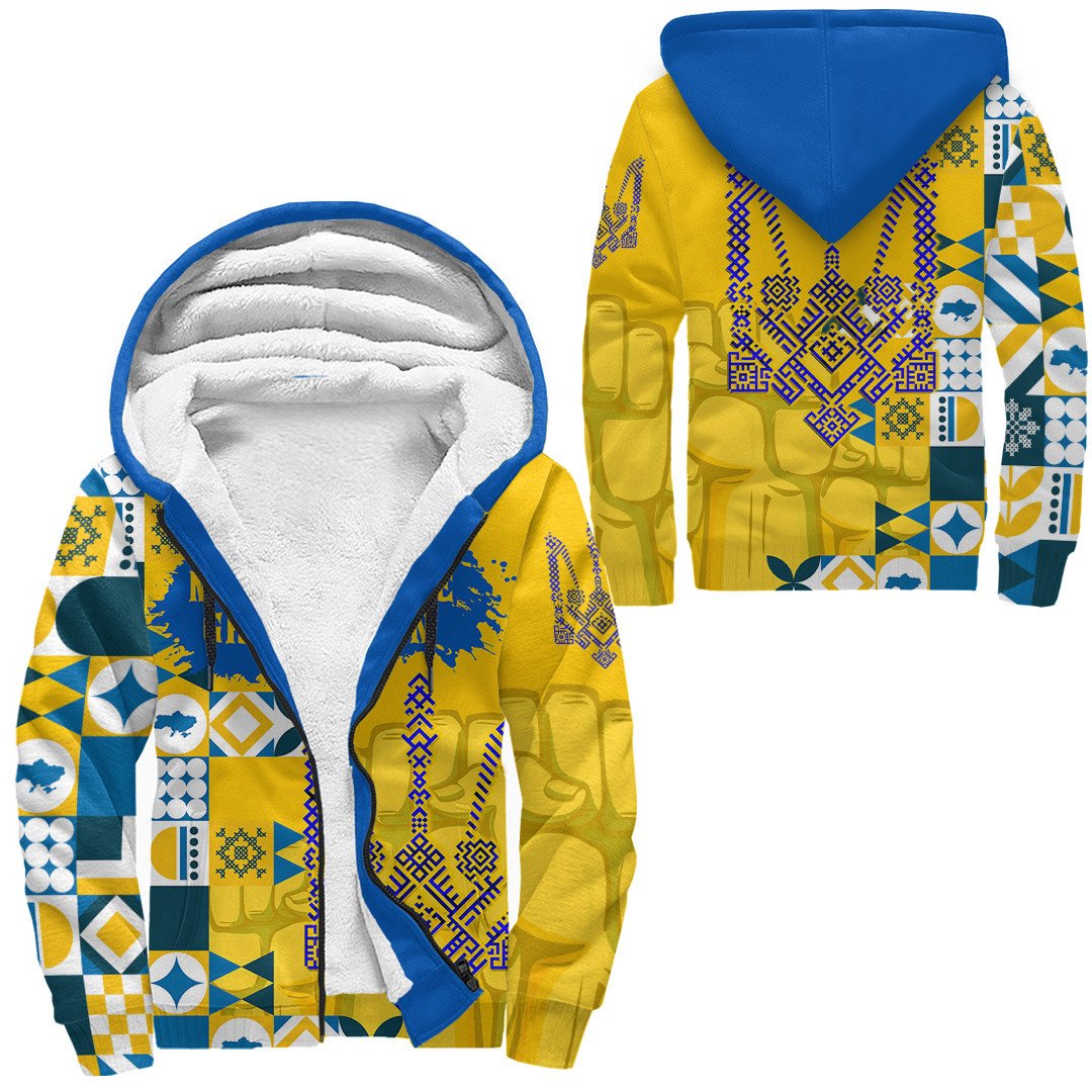 Ukraine Sherpa Hoodie Make Ukraine Great Again RLT6 - Wonder Print Shop