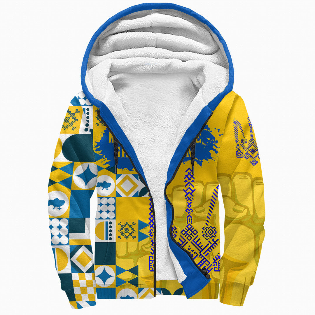 Ukraine Sherpa Hoodie Make Ukraine Great Again RLT6 - Wonder Print Shop