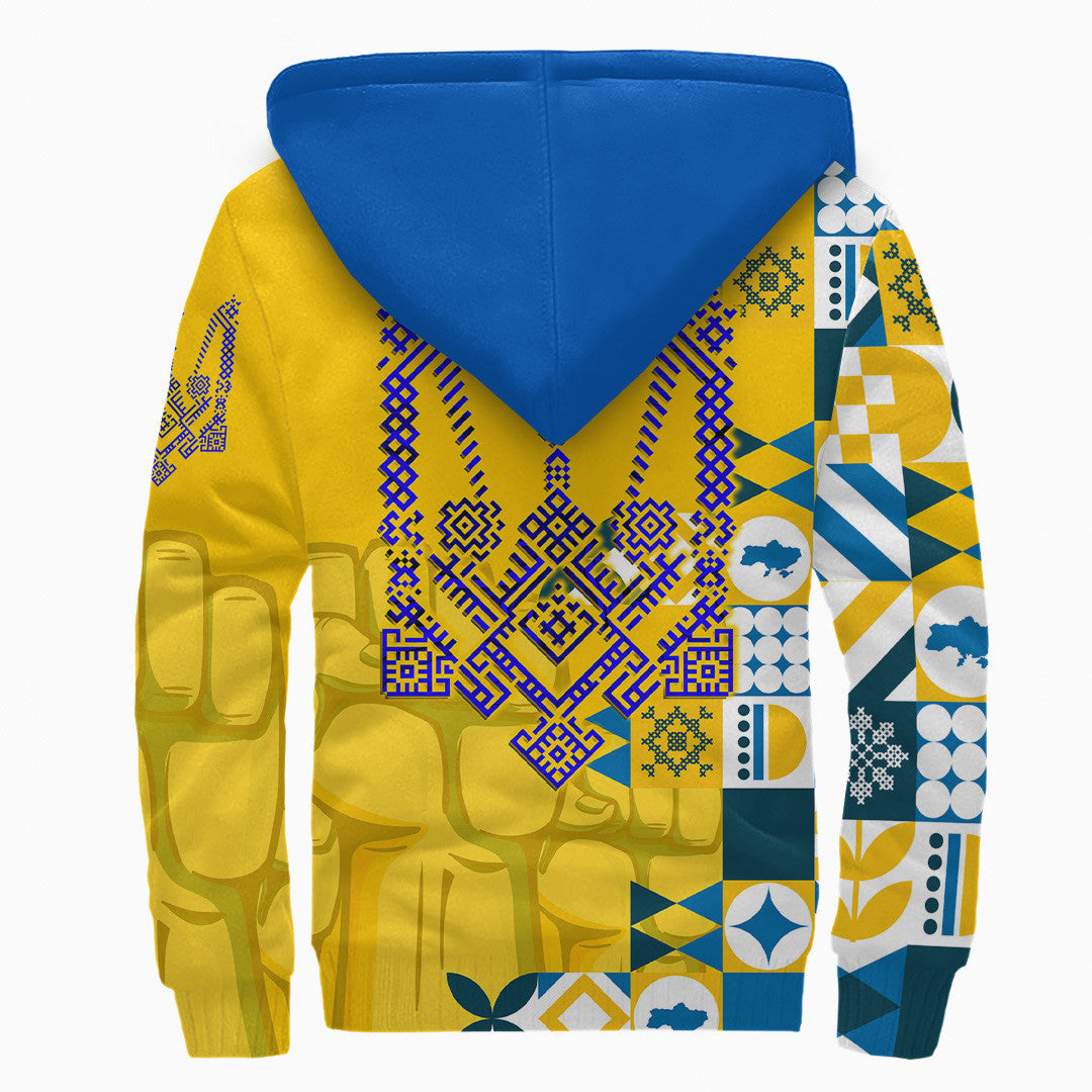 Ukraine Sherpa Hoodie Make Ukraine Great Again RLT6 - Wonder Print Shop