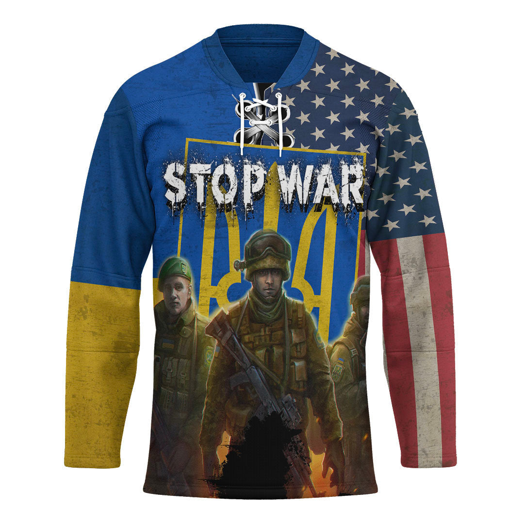 Love Ukraine Hockey Jersey RLT6 - Wonder Print Shop