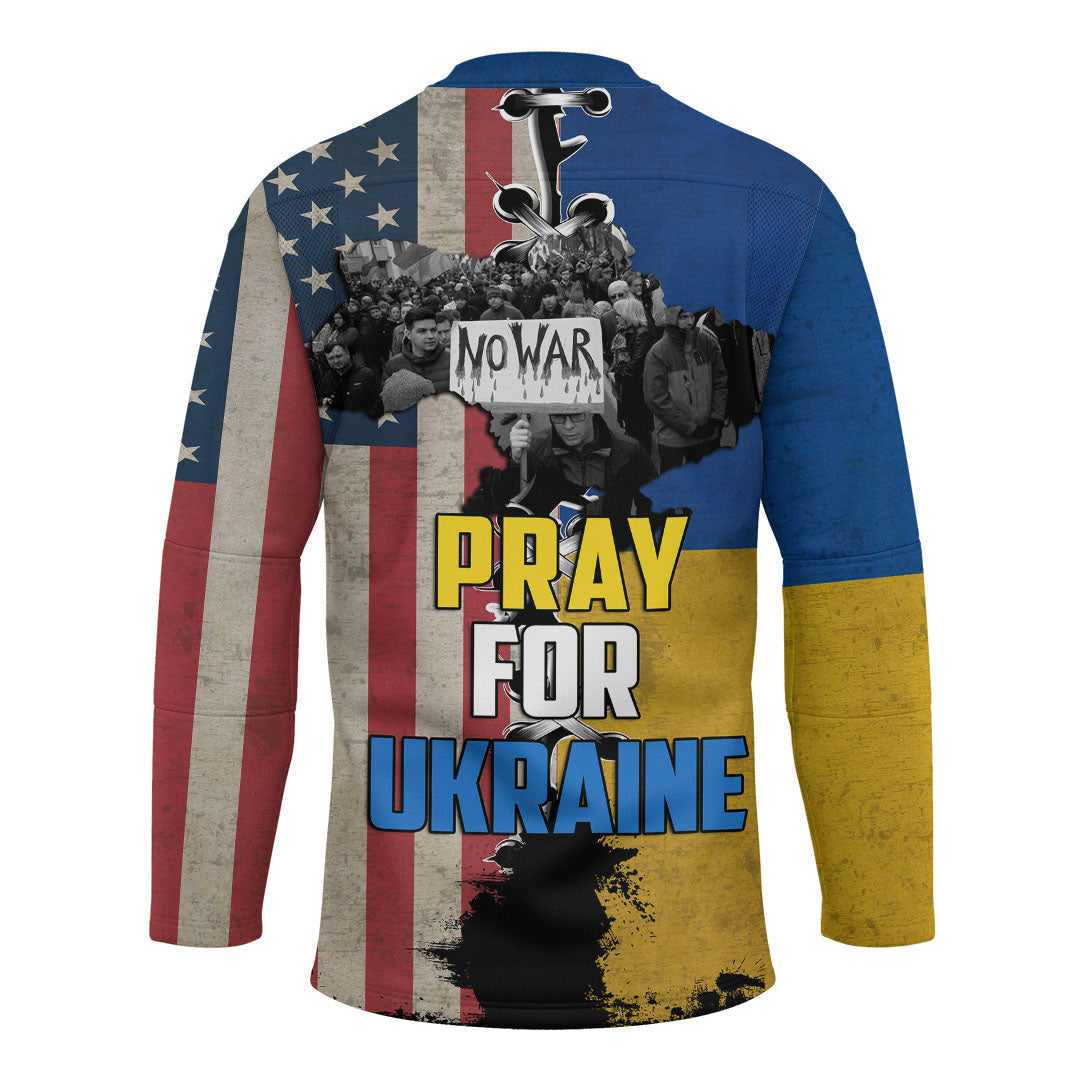 Love Ukraine Hockey Jersey RLT6 - Wonder Print Shop