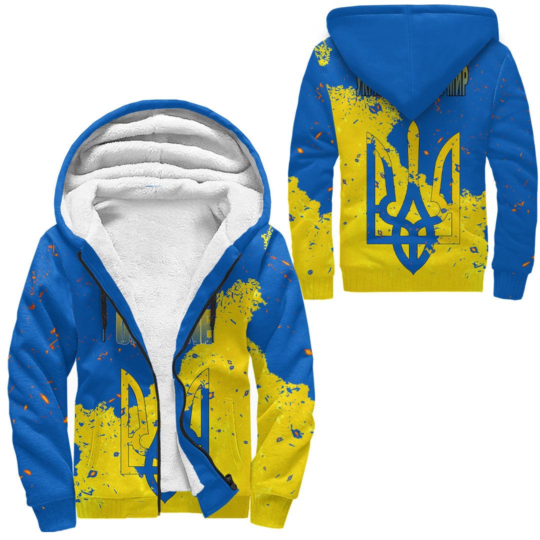 We Stand With Ukraine Sherpa Hoodies RLT7 - Wonder Print Shop