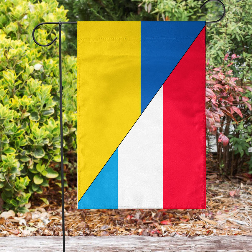 Flag Luxembourg Flag With Ukraine Flag RLT6 - Wonder Print Shop