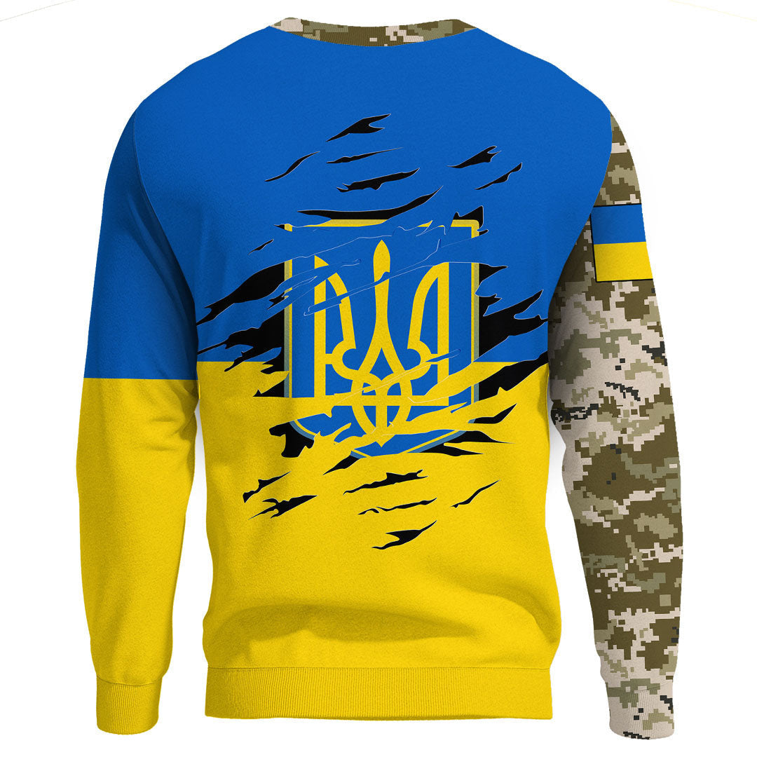 Ukraine Camo Skull Sweatshirt RLT7 - Wonder Print Shop
