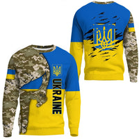 Ukraine Camo Skull Sweatshirt RLT7 - Wonder Print Shop