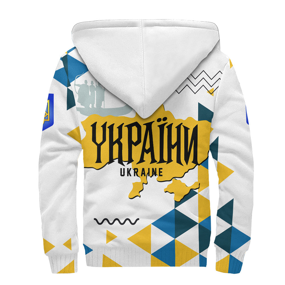 Ukraine Hoodie Ukraine Geo Style Sherpa Hoodie LT10 - Wonder Print Shop