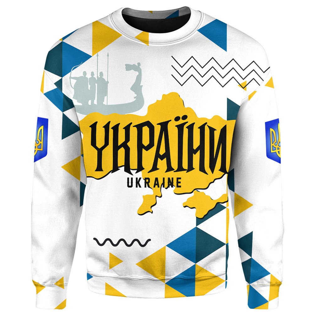 Ukraine Sweatshirt Ukraine Geo Style Sweatshirt LT10 - Wonder Print Shop