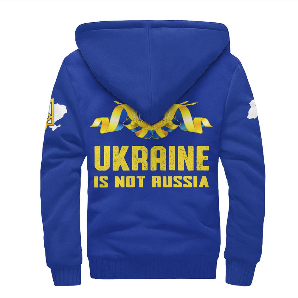 Ukraine Hoodie Ukraine Not Russia Sherpa Hoodie LT10 - Wonder Print Shop