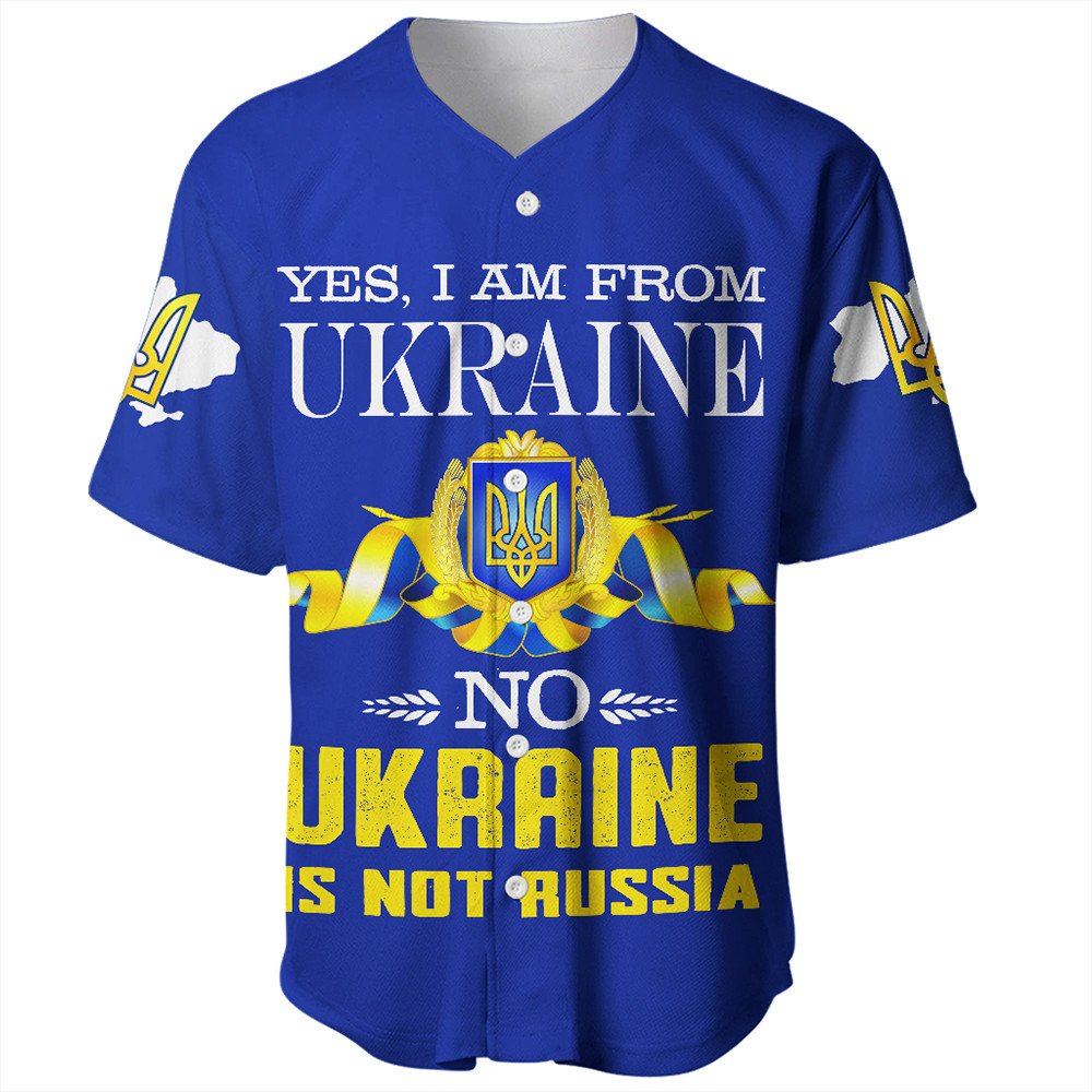 Ukraine Baseball Jersey Ukraine Not Russia Baseball Jersey LT10 - Wonder Print Shop