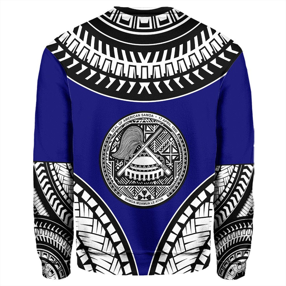Wonder Print Shop Sweatshirt - American Samoa Tattoo Chief Sweatshirt LT10 - Wonder Print Shop