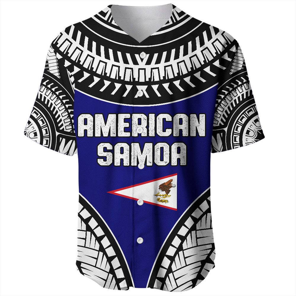 Wonder Print Shop Baseball Jersey - American Samoa Tattoo Chief Baseball Jersey LT10 - Wonder Print Shop