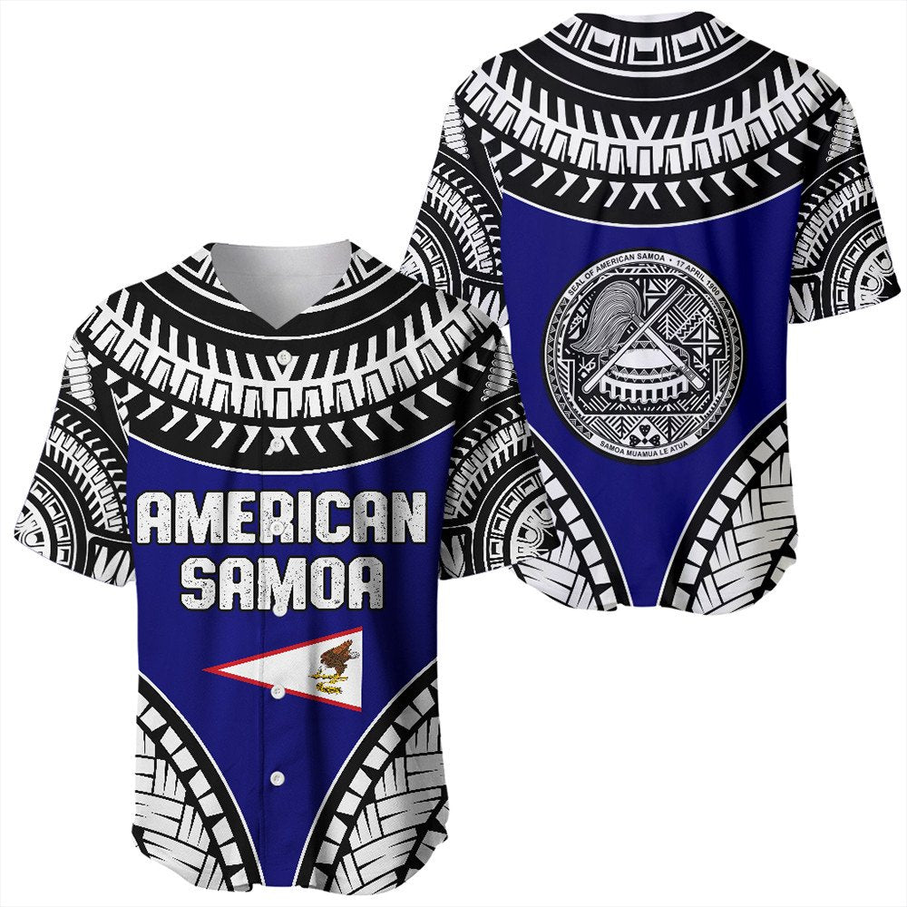 Wonder Print Shop Baseball Jersey - American Samoa Tattoo Chief Baseball Jersey LT10 - Wonder Print Shop