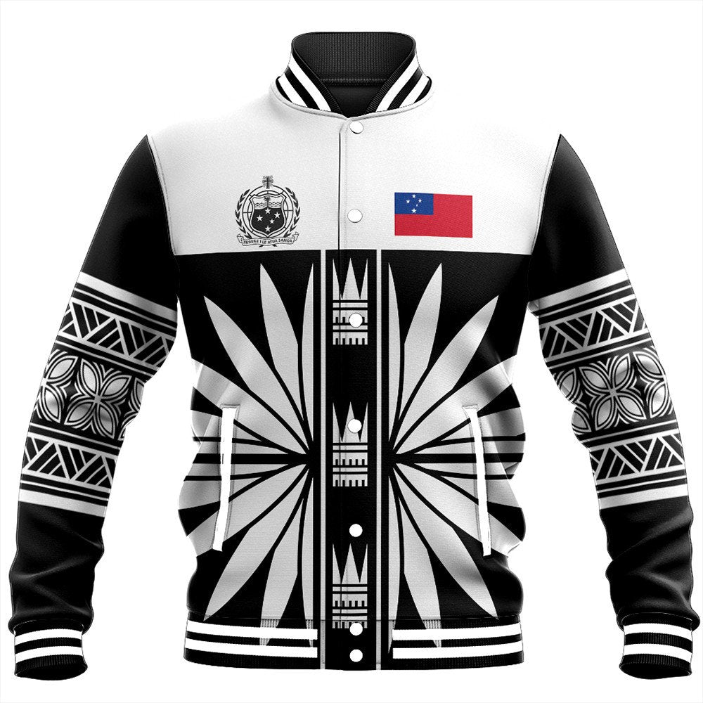 Wonder Print Shop Jacket - Samoa Black Saturday Baseball Jacket LT10 - Wonder Print Shop